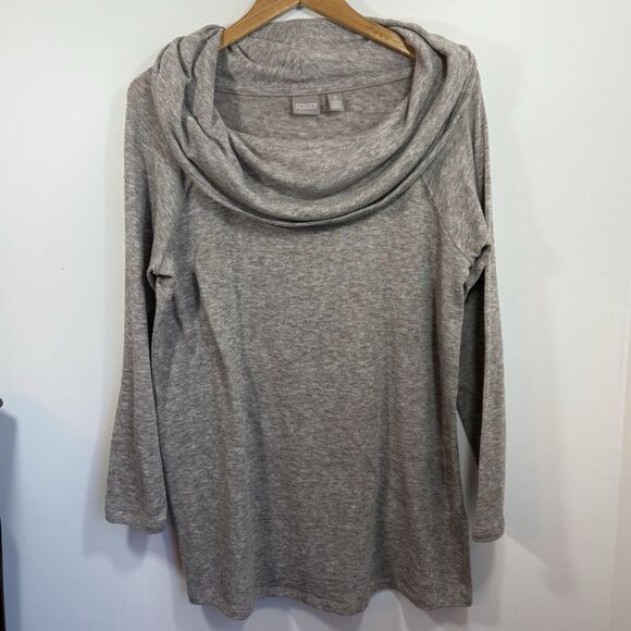 Chicos Tops - Chico's Cowl Neck Sweater Pullover Women's Size 12 Oatmeal Long Sleeve